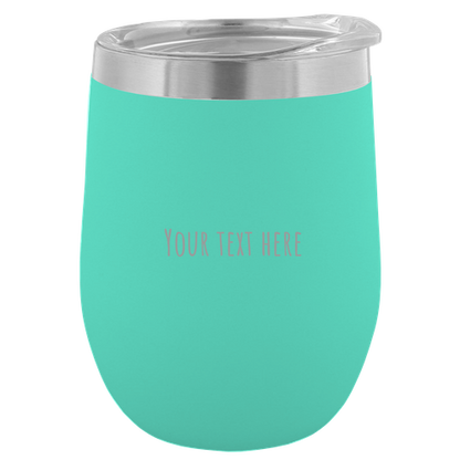 12 oz. Customizable Stemless Wine Glass (Available in 16 Colors!)