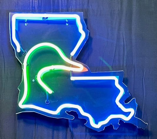 Louisiana State Duck Neon Sign