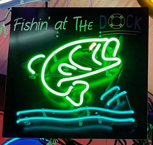 Fishin At The Dock Neon Sign