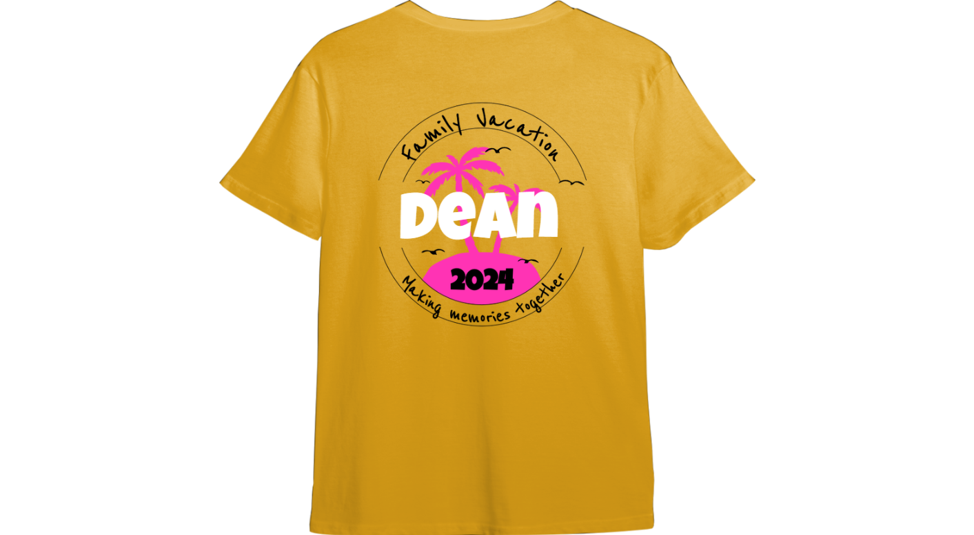 Beach Vacation CUSTOMIZABLE Bulk Order TShirt (Available in 54 Colors!)