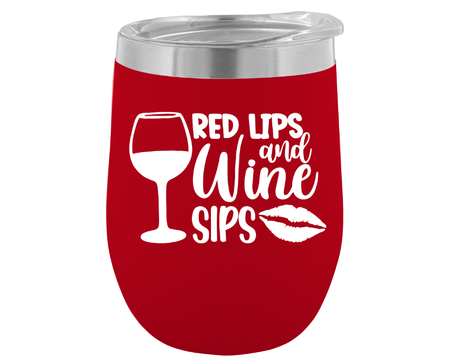 12 oz. Stemless Wine Glass With Design (Available in 16 Colors!)