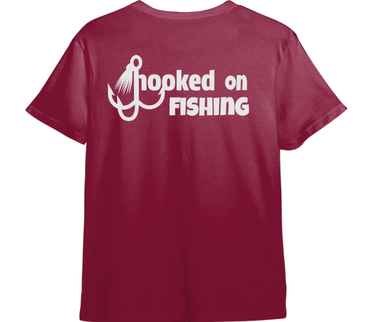 Hooked On Fishing TShirt (Available in 54 Colors!)