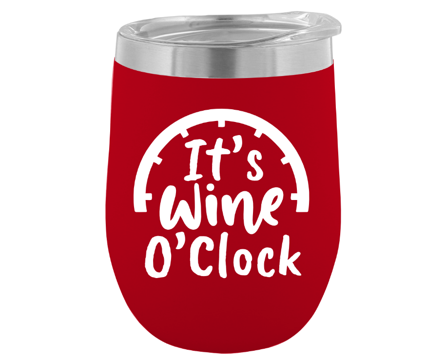 12 oz. Stemless Wine Glass With Design (Available in 16 Colors!)