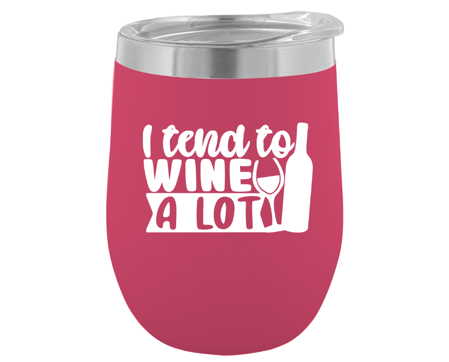 12 oz. Stemless Wine Glass With Design (Available in 16 Colors!)
