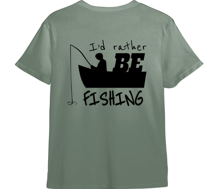 I'd Rather Be Fishing TShirt (Available in 54 Colors!)
