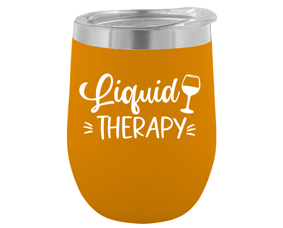 12 oz. Stemless Wine Glass With Design (Available in 16 Colors!)