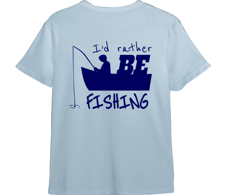 I'd Rather Be Fishing TShirt (Available in 54 Colors!)
