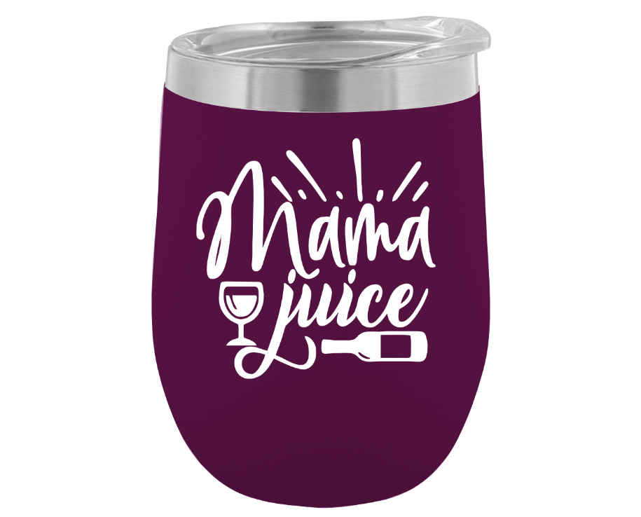 12 oz. Stemless Wine Glass With Design (Available in 16 Colors!)