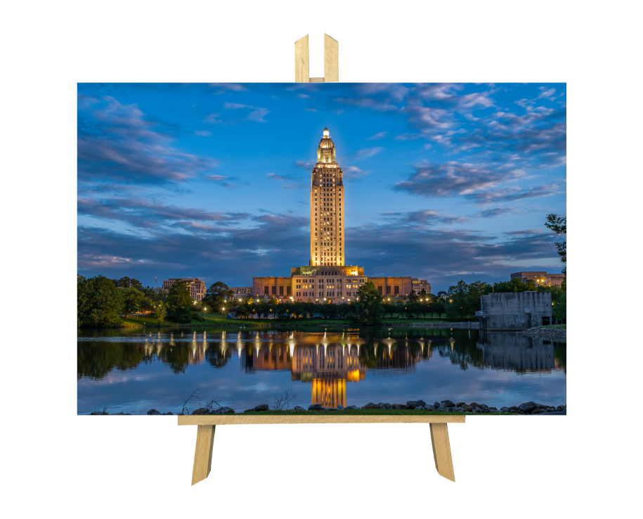 12" Printed Hanging Plaque--Louisiana