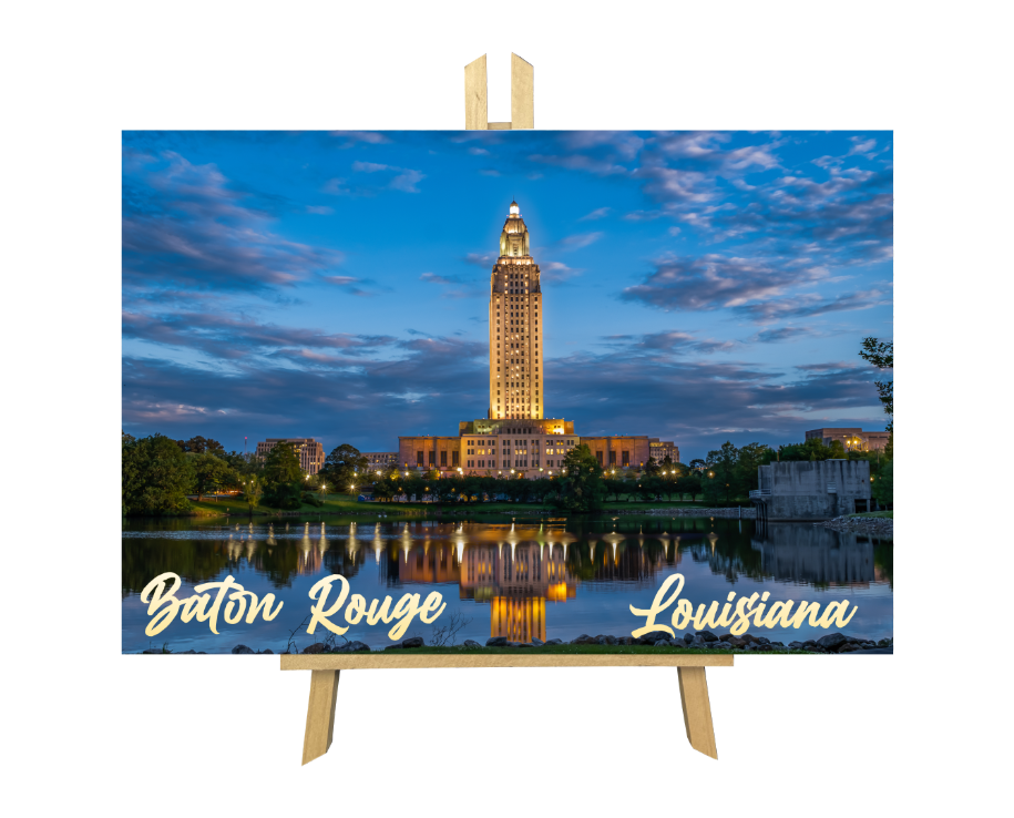 12" Printed Hanging Plaque--Louisiana