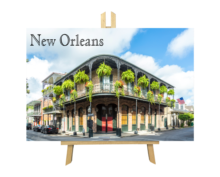 12" Printed Hanging Plaque--Louisiana
