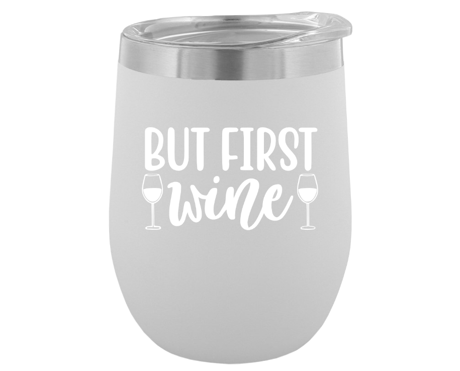 12 oz. Stemless Wine Glass With Design (Available in 16 Colors!)