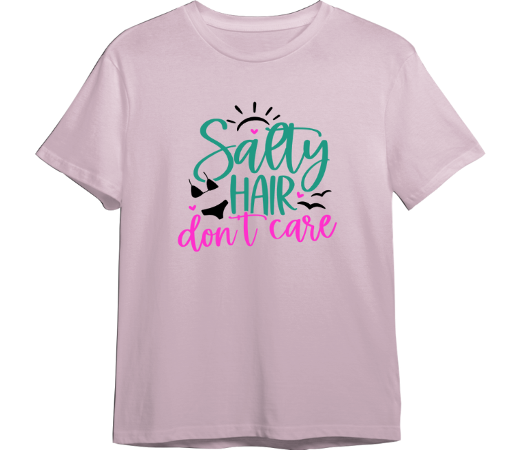 Salty Hair, Don't Care CUSTOMIZABLE TShirt (Available in 54 Colors!)