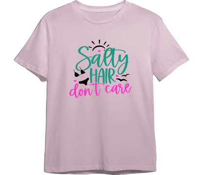 Salty Hair, Don't Care CUSTOMIZABLE TShirt (Available in 54 Colors!)