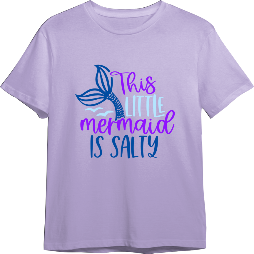 This Little Mermaid Is Salty CUSTOMIZABLE TShirt (Available in 54 Colors)