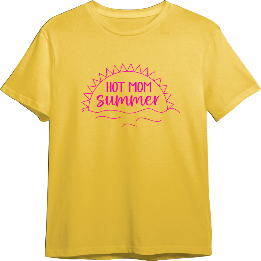 Hot Mom Summer CUSTOMIZABLE TShirt (Available in 54 Colors!)