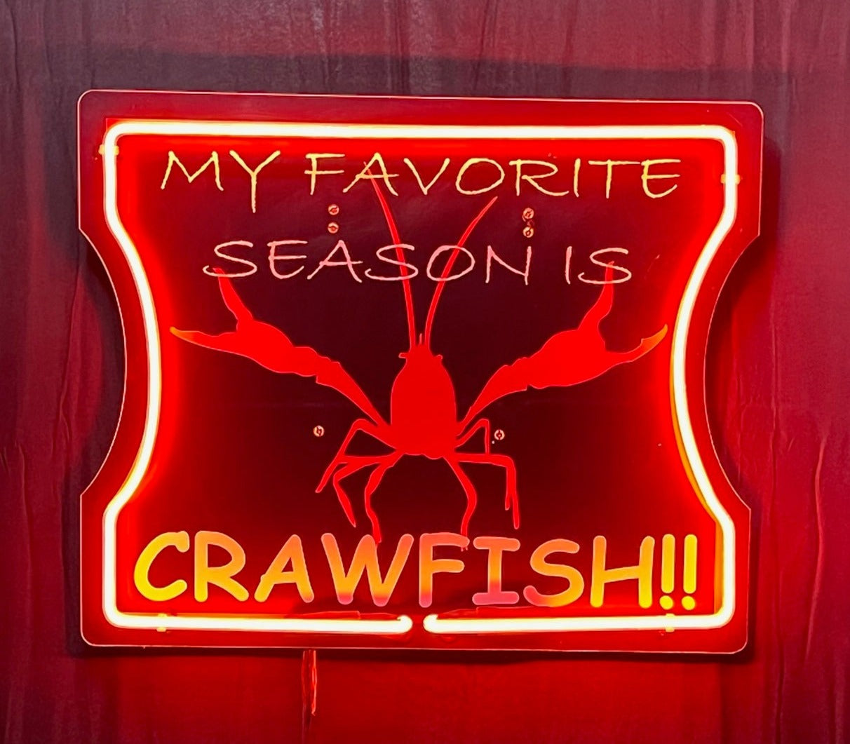 Crawfish Season Neon Sign