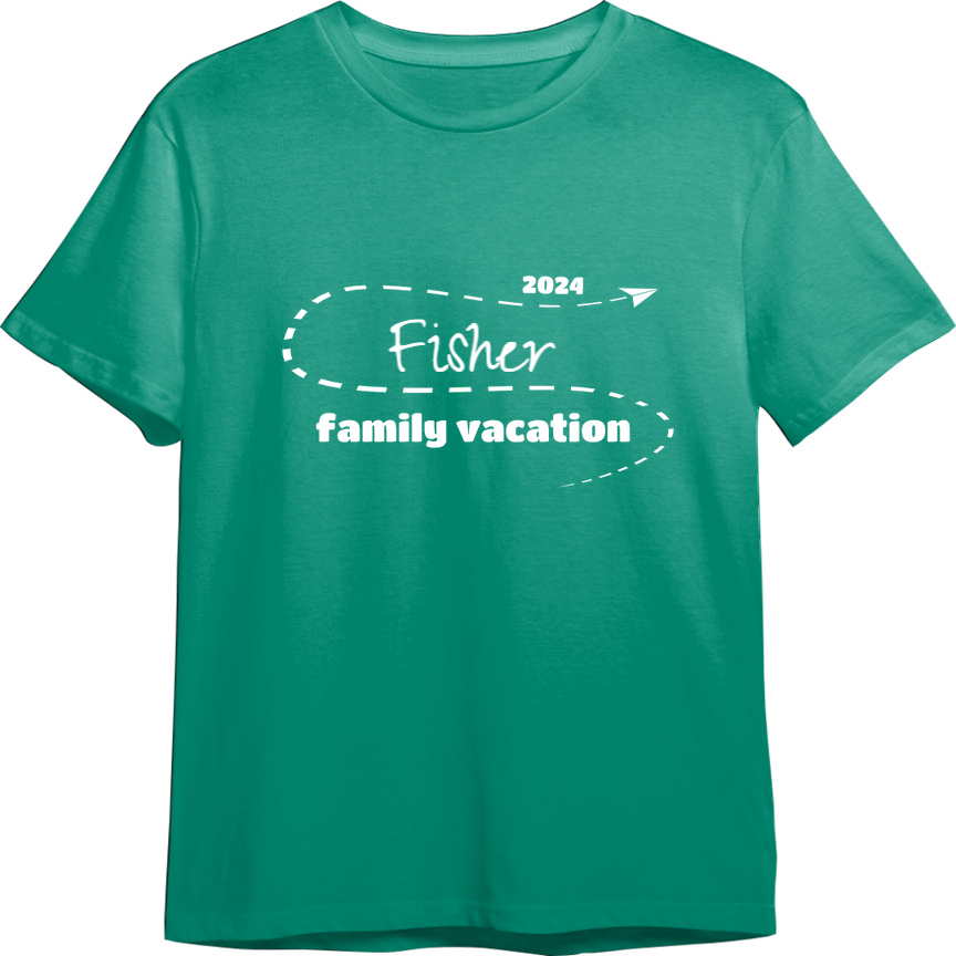 Airplane Family Vacation CUSTOMIZABLE TShirt (Available in 54 Colors!)