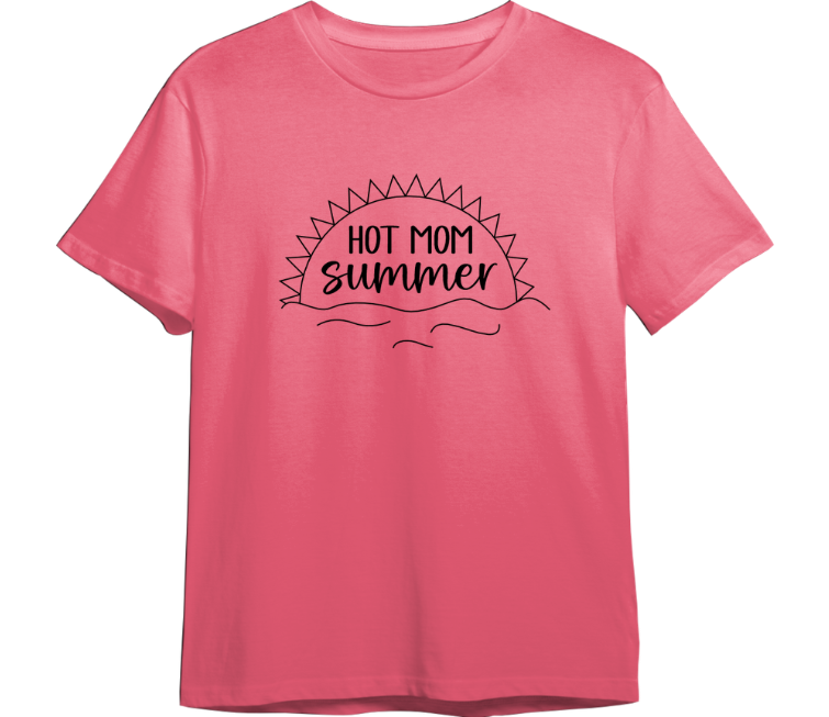 Hot Mom Summer CUSTOMIZABLE TShirt (Available in 54 Colors!)