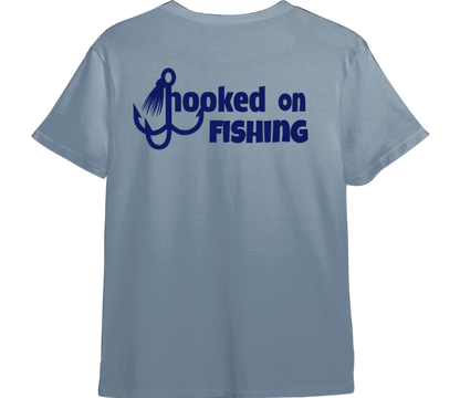 Hooked On Fishing TShirt (Available in 54 Colors!)