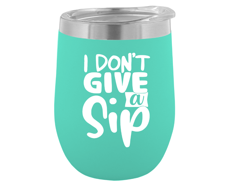 12 oz. Stemless Wine Glass With Design (Available in 16 Colors!)