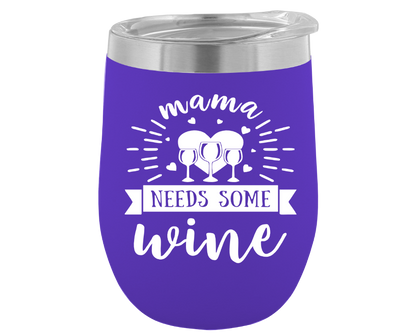 12 oz. Stemless Wine Glass With Design (Available in 16 Colors!)