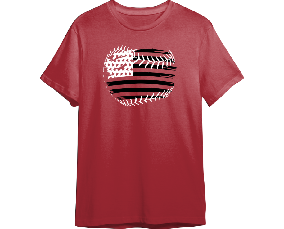 Baseball Flag Shirt (Available in 54 Colors!)