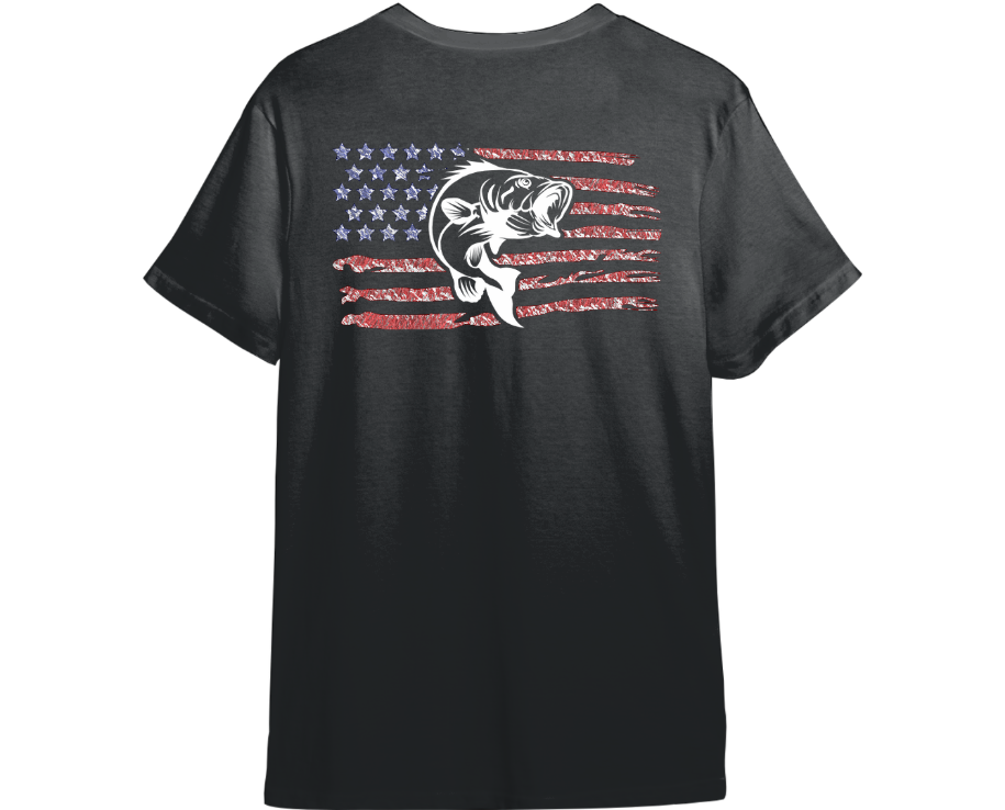 Bass American Flag Shirt (Available in 54 Colors!)