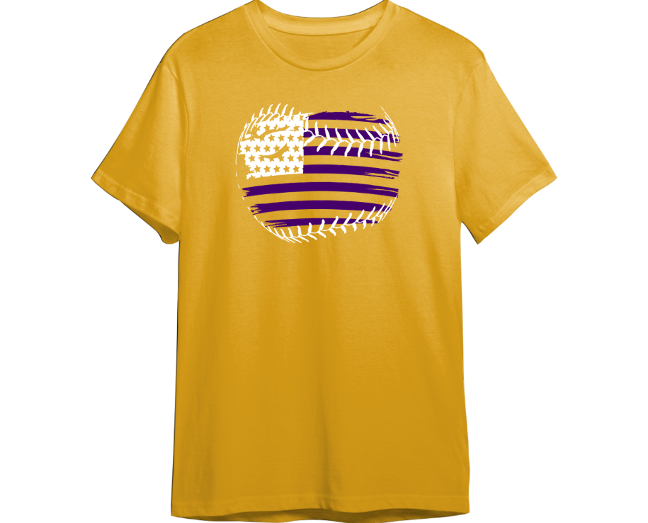 Baseball Flag Shirt (Available in 54 Colors!)