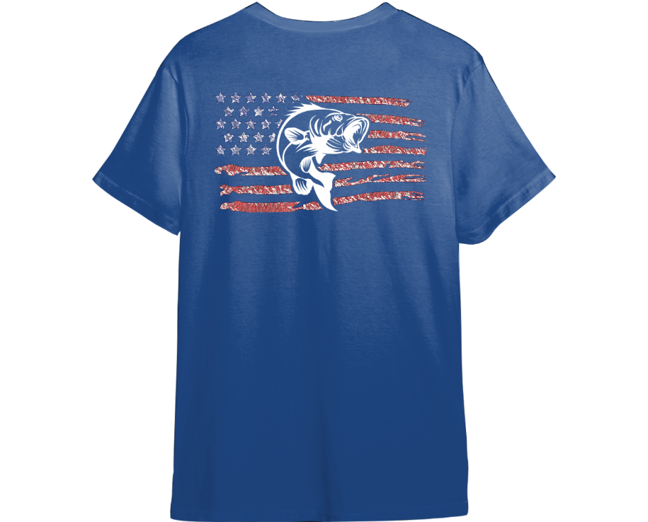 Bass American Flag Shirt (Available in 54 Colors!)