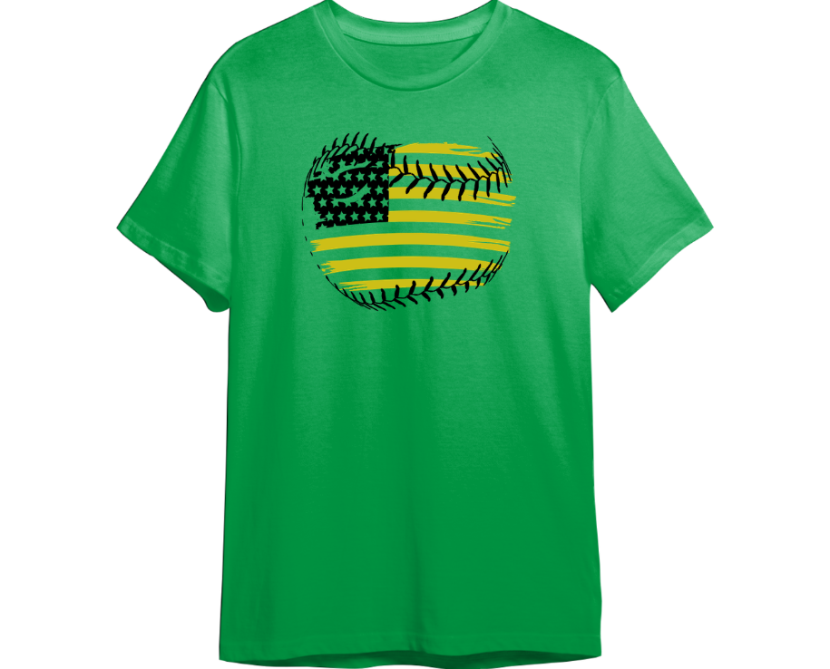 Baseball Flag Shirt (Available in 54 Colors!)