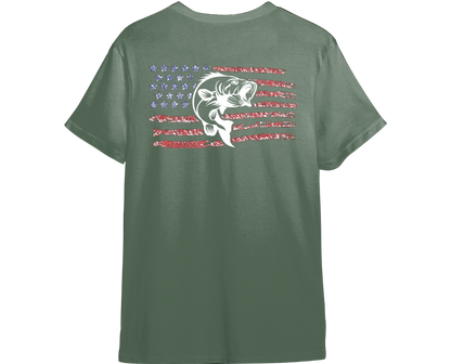 Bass American Flag Shirt (Available in 54 Colors!)