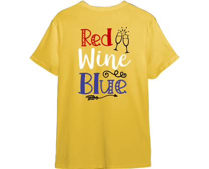 Red Wine & Blue Shirt (Available in 54 Colors)