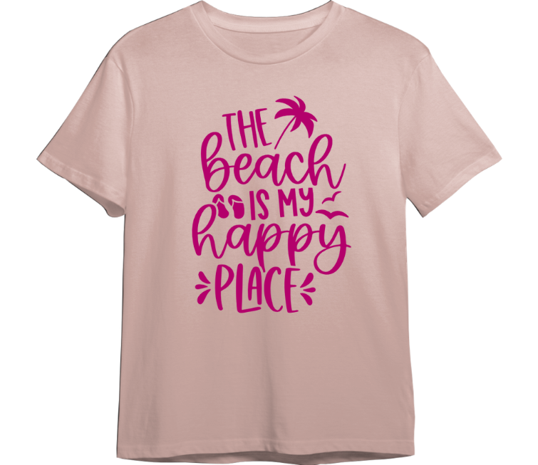 The Beach Is My Happy Place TShirt (Available in 54 Colors!)