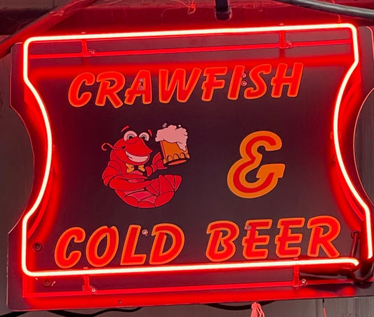 Crawfish And Cold Beer Neon Sign