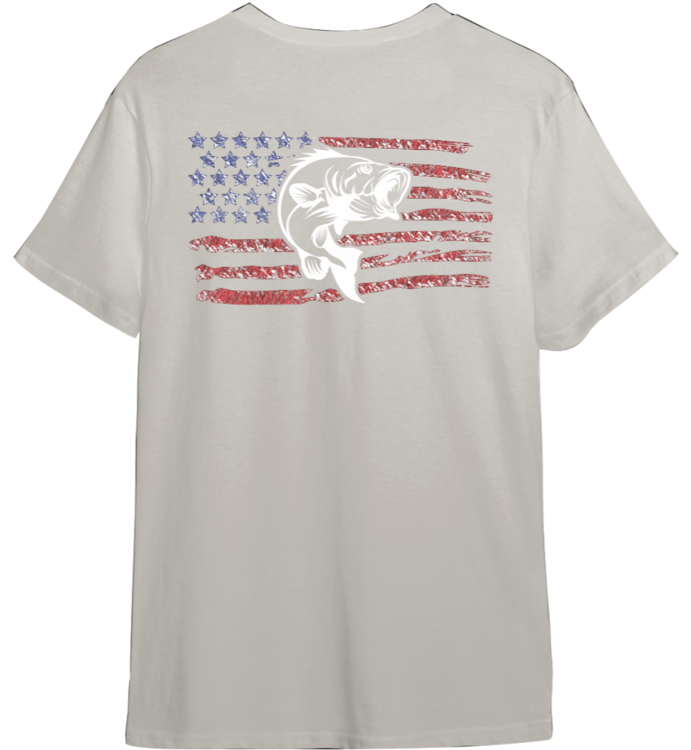 Bass American Flag Shirt (Available in 54 Colors!)