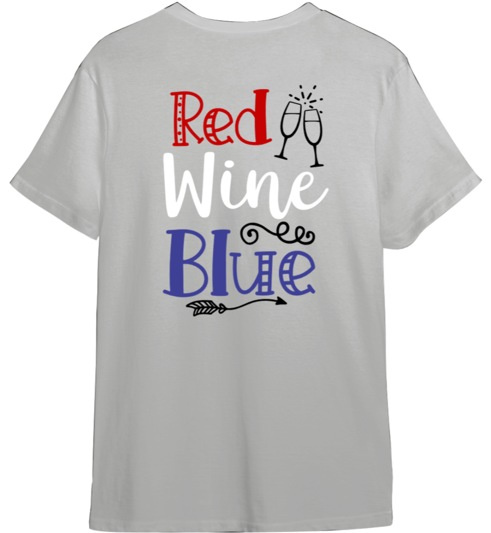 Red Wine & Blue Shirt (Available in 54 Colors)