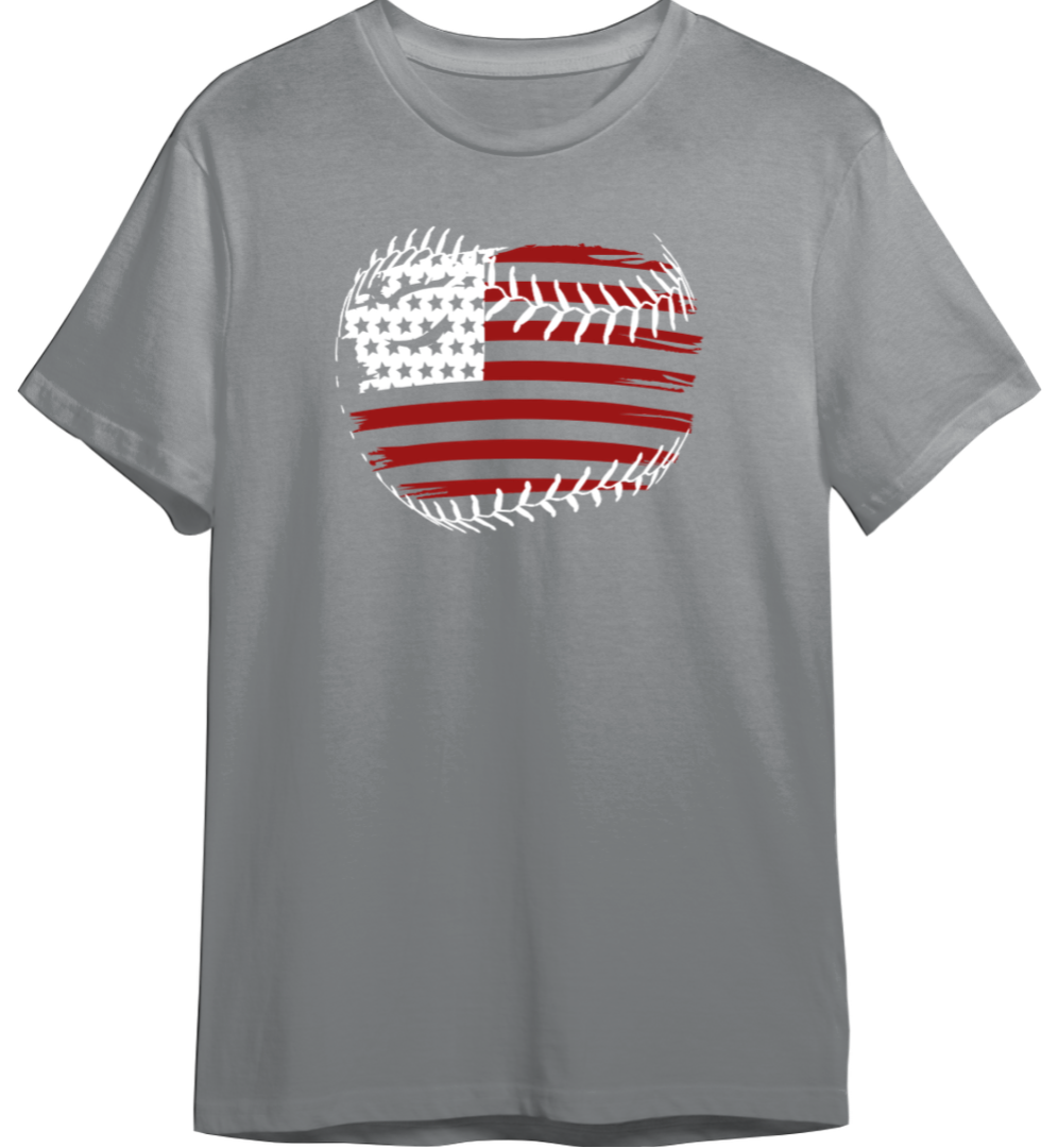 Baseball Flag Shirt (Available in 54 Colors!)