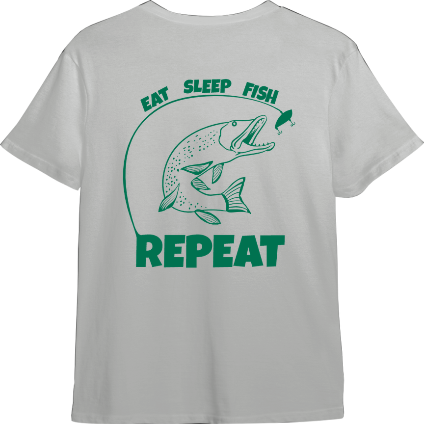 Eat, Sleep, Fish Repeat TShirt