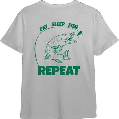 Eat, Sleep, Fish Repeat TShirt