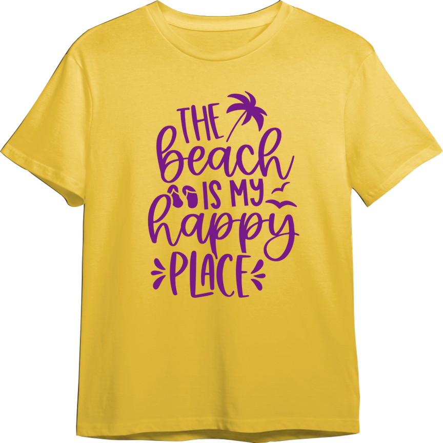 The Beach Is My Happy Place TShirt (Available in 54 Colors!)