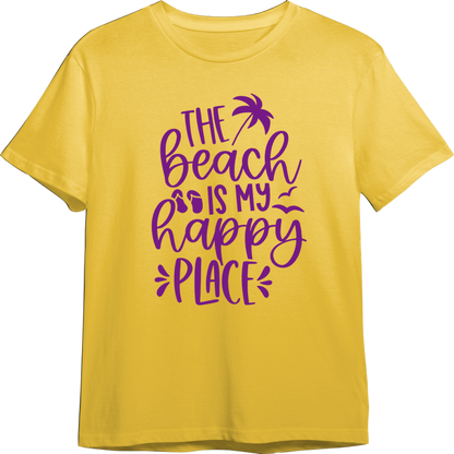 The Beach Is My Happy Place TShirt (Available in 54 Colors!)